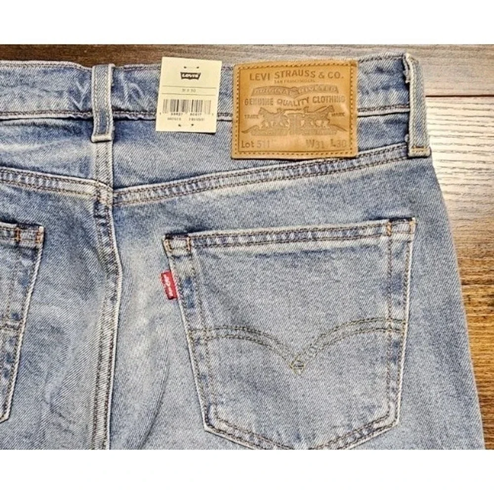 Levi's Premium 511 Slim Fit Men's‎ Stretch Selvedge Jeans 31x30 Big E Denim NWT